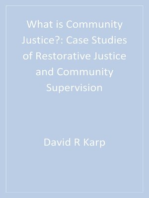 cover image of What is Community Justice?